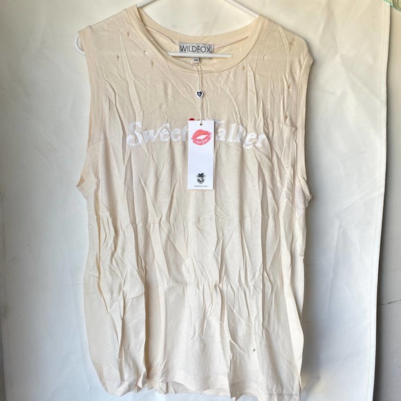 - Wildfox women sweet talker tank top medium nwt - Picture 2 of 4